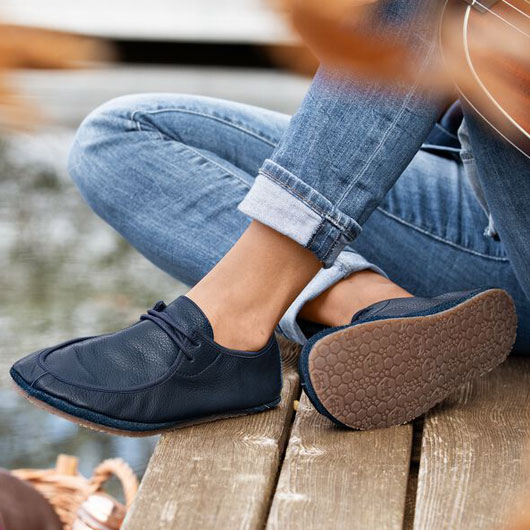 Hier vind je de unisex barefoot schoenen van bio-leer