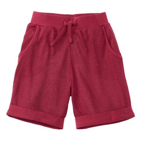 Image of Shorts van zijde, bordeaux Maat: 98/104