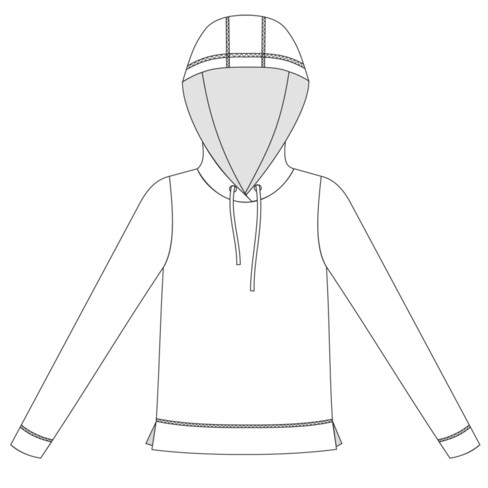 Nicki-hoodie van bio-katoen, zeegras