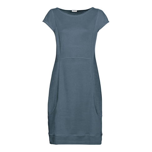 Image of Jersey jurk van bio-katoen, rookblauw Maat: 40/42