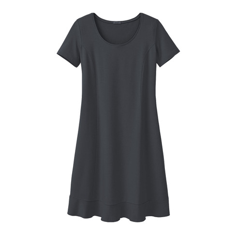 Image of Comfortabele jurk van bio-jersey, zwart Maat: 36