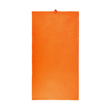 Wafelpiqué handdoek van bio-katoen, sinaasappel