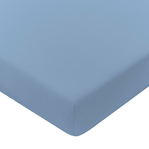 Image of Satijnen hoeslaken, ijsblauw Maat: 100 x 200 cm