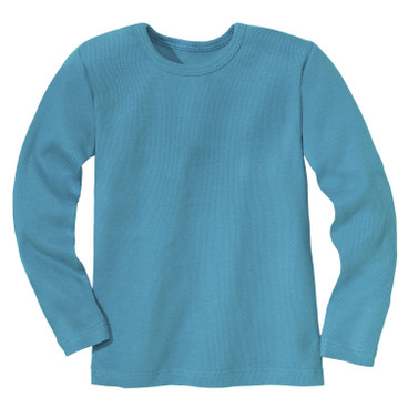 Ribbelshirt, waterblauw