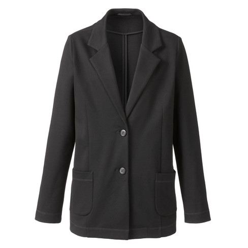 Jersey blazer van bio-katoen, zwart