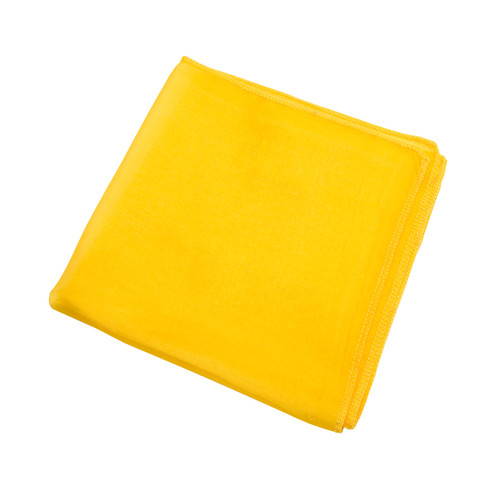 Image of Doek van biologische zijde, geel Maat: l 27 x b 27 cm