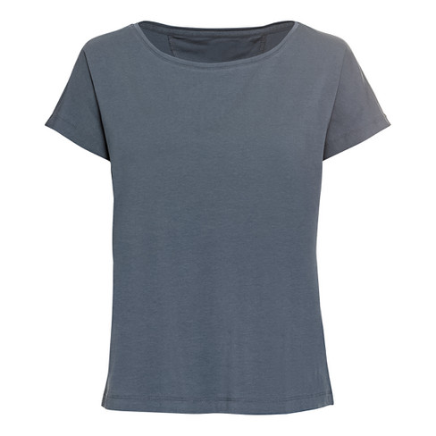 Image of T-shirt van bio-katoen met elastaan, nachtblauw Maat: 44/46