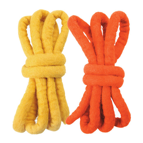 Image of Vilten koorden, dik, oranje/geel Maat: