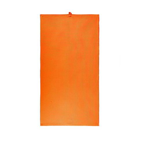 Wafelpiqué handdoek van bio-katoen, oranje