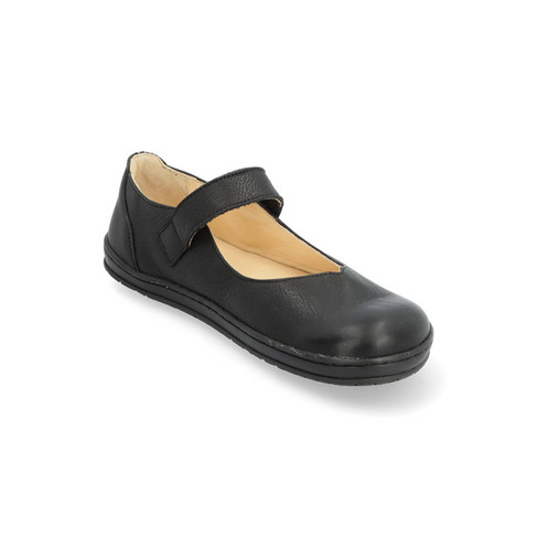 Barefoot ballerina van bio-leer, zwart