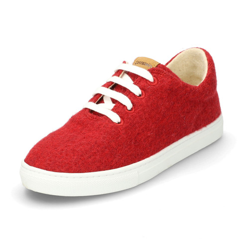 Image of Wol-sneaker, rood-gemêleerd Maat: 45