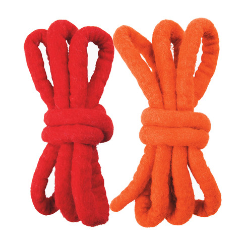 Image of Vilten koorden, dik, rood/oranje Maat: