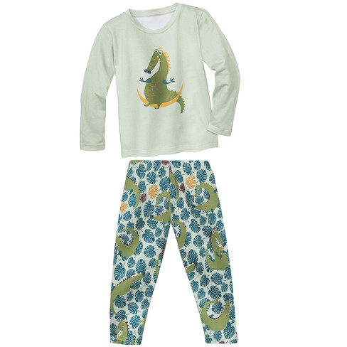 Image of Pyjama van bio-katoen, mint Maat: 122/128