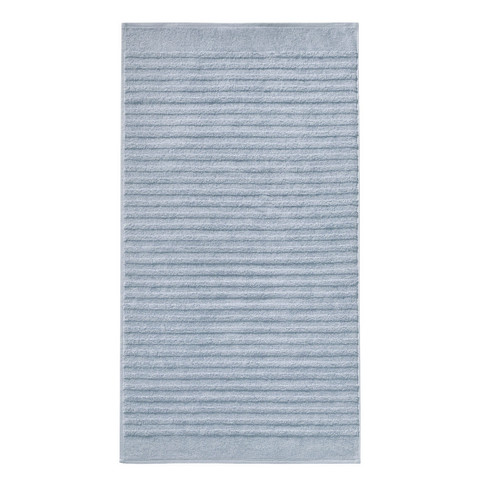 Image of WECYCLED® badstofhanddoek, rookblauw Maat: 50 x 100 cm