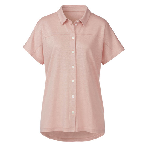 Image of Linnen-jersey blouse, mauve Maat: 36/38