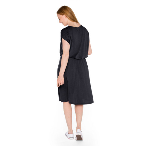 Jersey jurk van lyocell met bio-katoen, antraciet