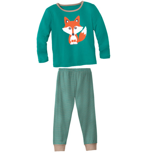 Pyjama jongens, smaragdgroen 86-92
