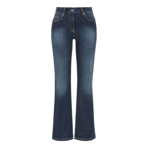 Image of Bootcut jeans van bio-katoen, donkerblauw Maat: 50/L32