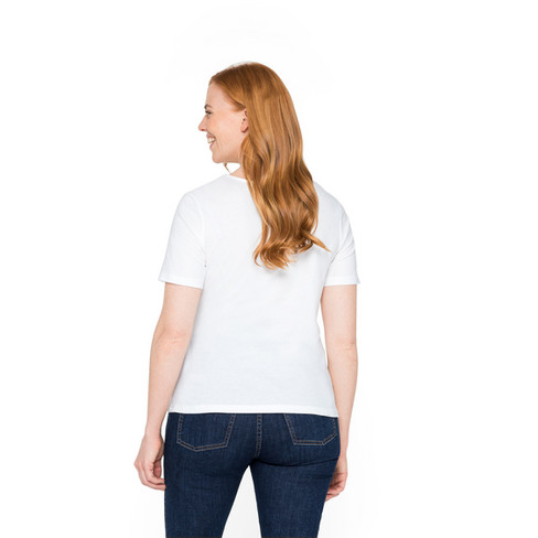 Waschbär T-shirt in wikkel-look van bio-katoen, natuurwit | Waschbär