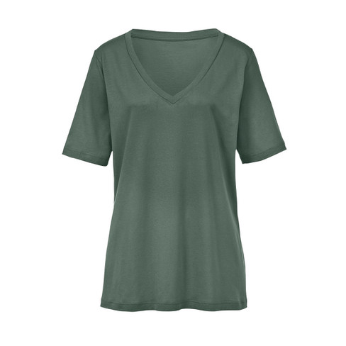 Image of T-shirt van bio-katoen en TENCEL™ vezels, zeegras Maat: 40
