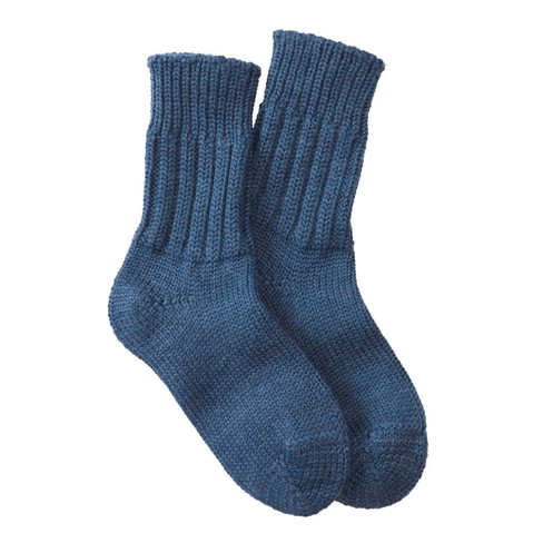 Image of Sokken van bio-scheerwol, jeansblauw-gemêleerd Maat: 38/39
