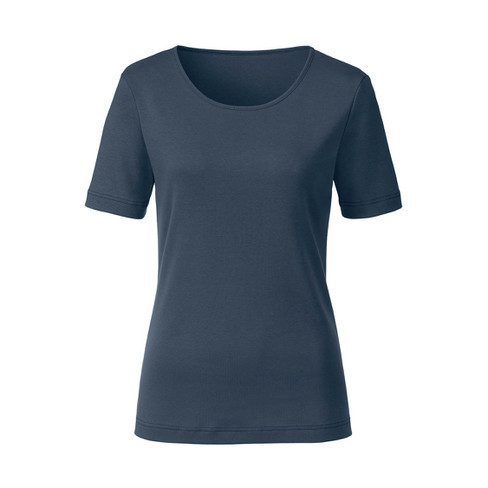 Image of T-shirt van bio-katoen, nachtblauw Maat: 40/42
