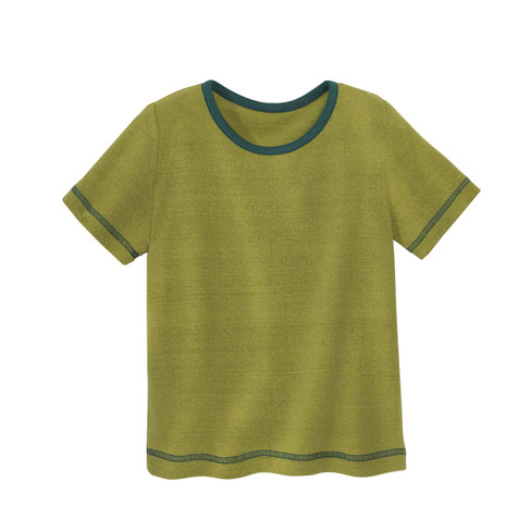 Image of Shirt met korte mouw van bourette zijde, bamboe Maat: 110/116