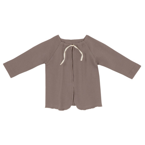 Image of Baby-overslaghemdje van bio-katoen, taupe Maat: 50/56
