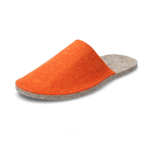 Image of Wolvilten pantoffels, oranje Maat: 40/41