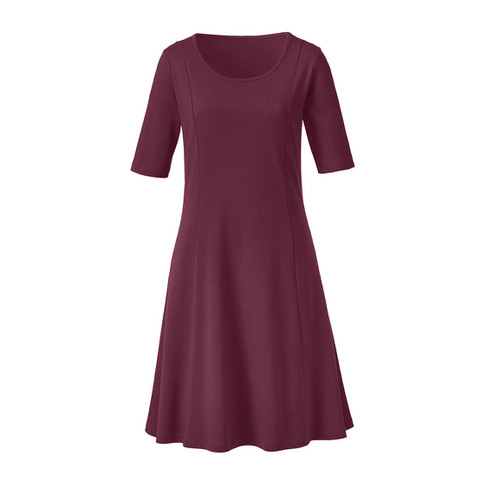 Jersey jurk met 1/2 mouwen van bio-katoen, braam