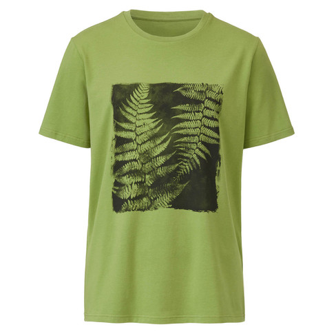 Image of T-shirt van bio-katoen met elastaan, kiwi Maat: XXL
