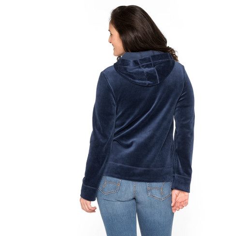 Nicki-hoodie van bio-katoen, nachtblauw