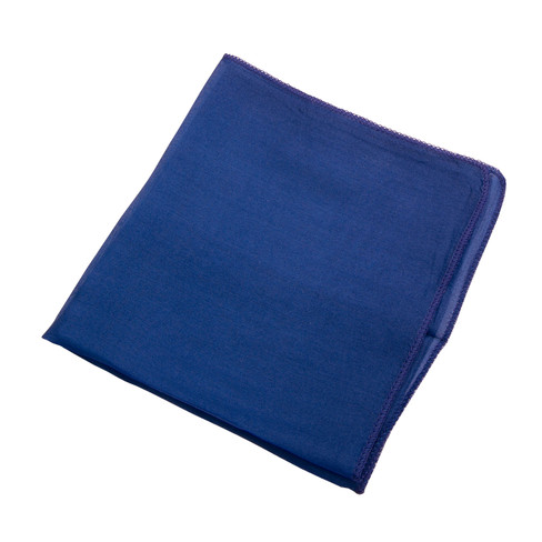 Image of Doek van biologische zijde, donkerblauw Maat: l 27 x b 27 cm