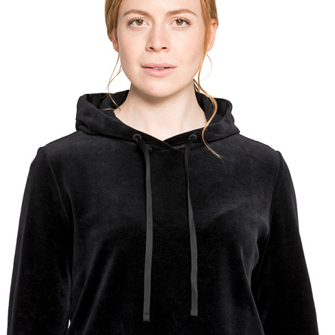 Nicki-hoodie van bio-katoen, zwart