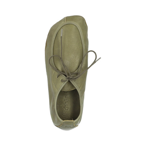 Barefoot schoen van bio-leer, olijfgroen