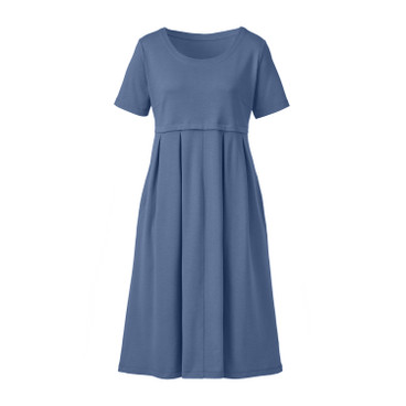 Jersey jurk van bio-katoen, nachtblauw