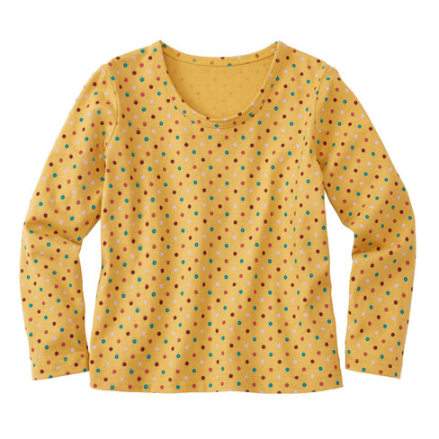 Image of Jersey shirt met lange mouw van bio-katoen, saffraan Maat: 122/128