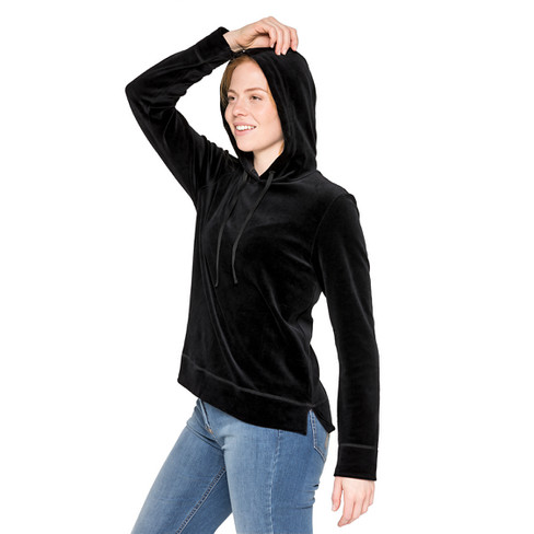 Nicki-hoodie van bio-katoen, zwart