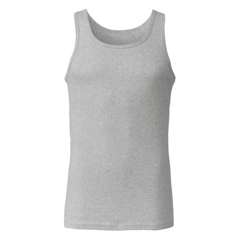 Image of Onderhemd van bio-katoen, grijs-gemêleerd Maat: XL