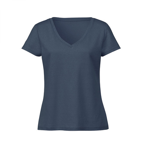 Image of Linnen shirt, nachtblauw Maat: 40