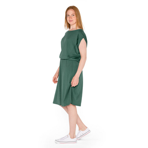 Jersey jurk van lyocell met bio-katoen, zeegras