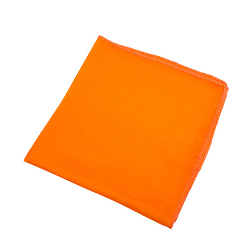 Image of Doek van biologische zijde, oranje Maat: l 42 x b 42 cm