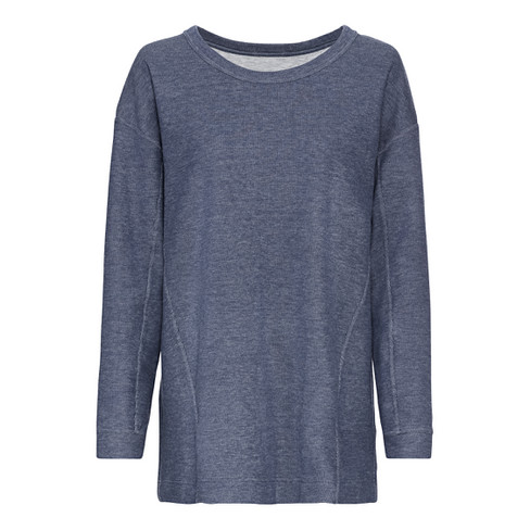 Image of Sweatshirt van bio-katoen, jeansblauw Maat: 40/42