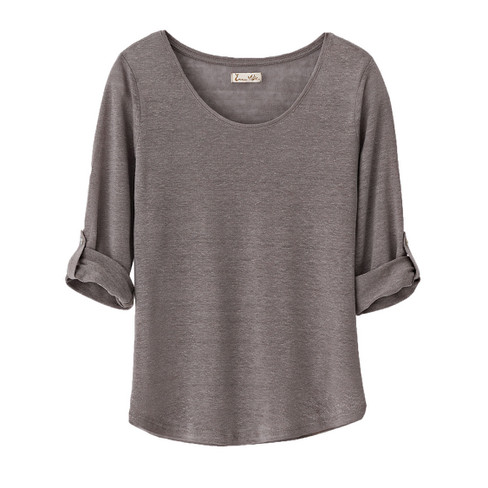 Image of Linnen shirt, taupe Maat: 38